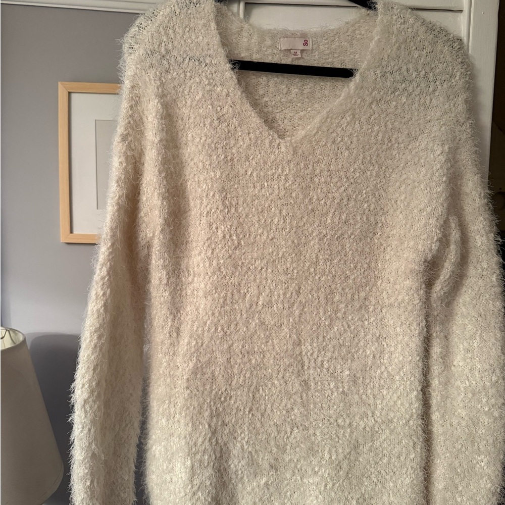 SO Soft Cream V-Neck Sweater